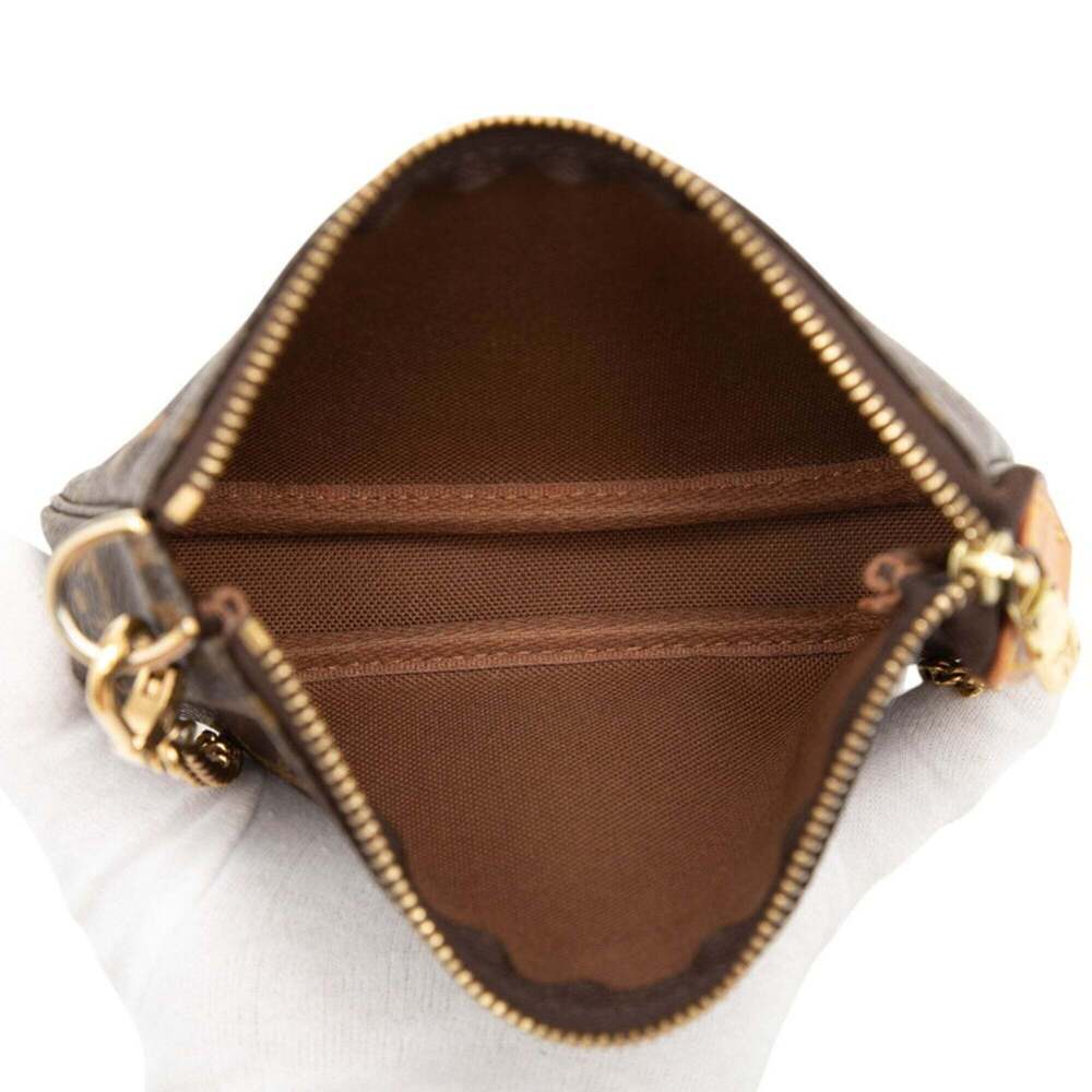 LOUIS VUITTON Brown Monogram Leather Pochette Pouch - Picture 4 of 6